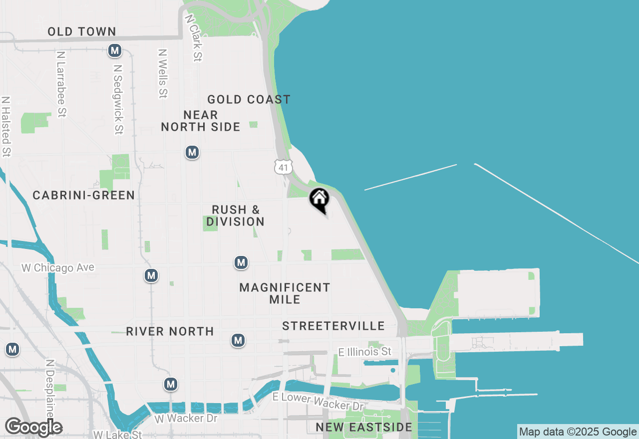 Map of 200 E Delaware Place #19E, Chicago, IL 60611