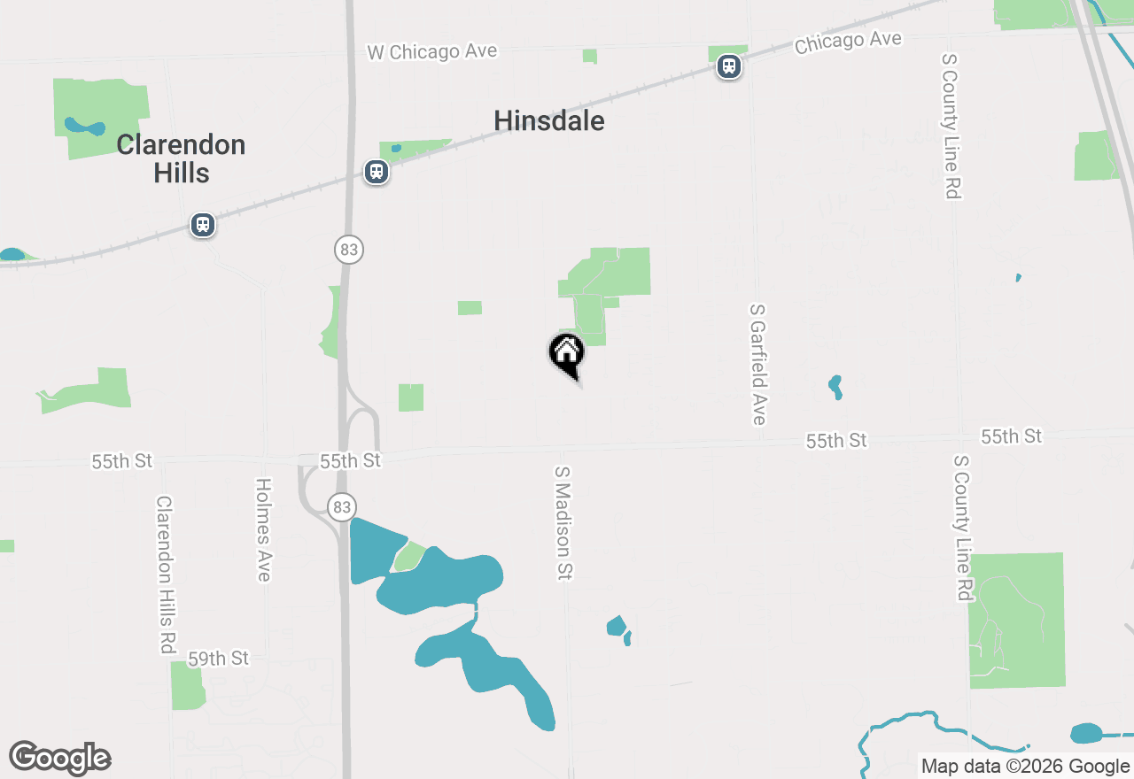 Map of 417 W 9th Street, Hinsdale, IL 60521
