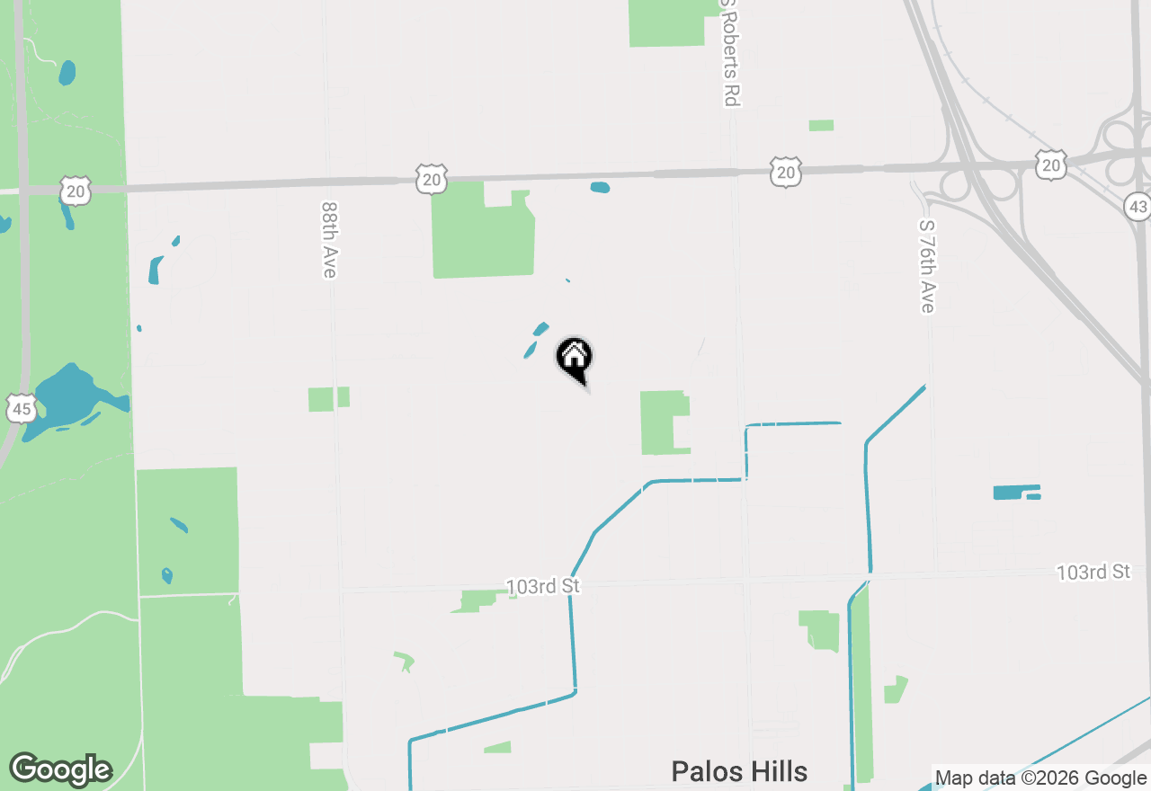 Map of 8351 W 99th Street, Palos Hills, IL 60465