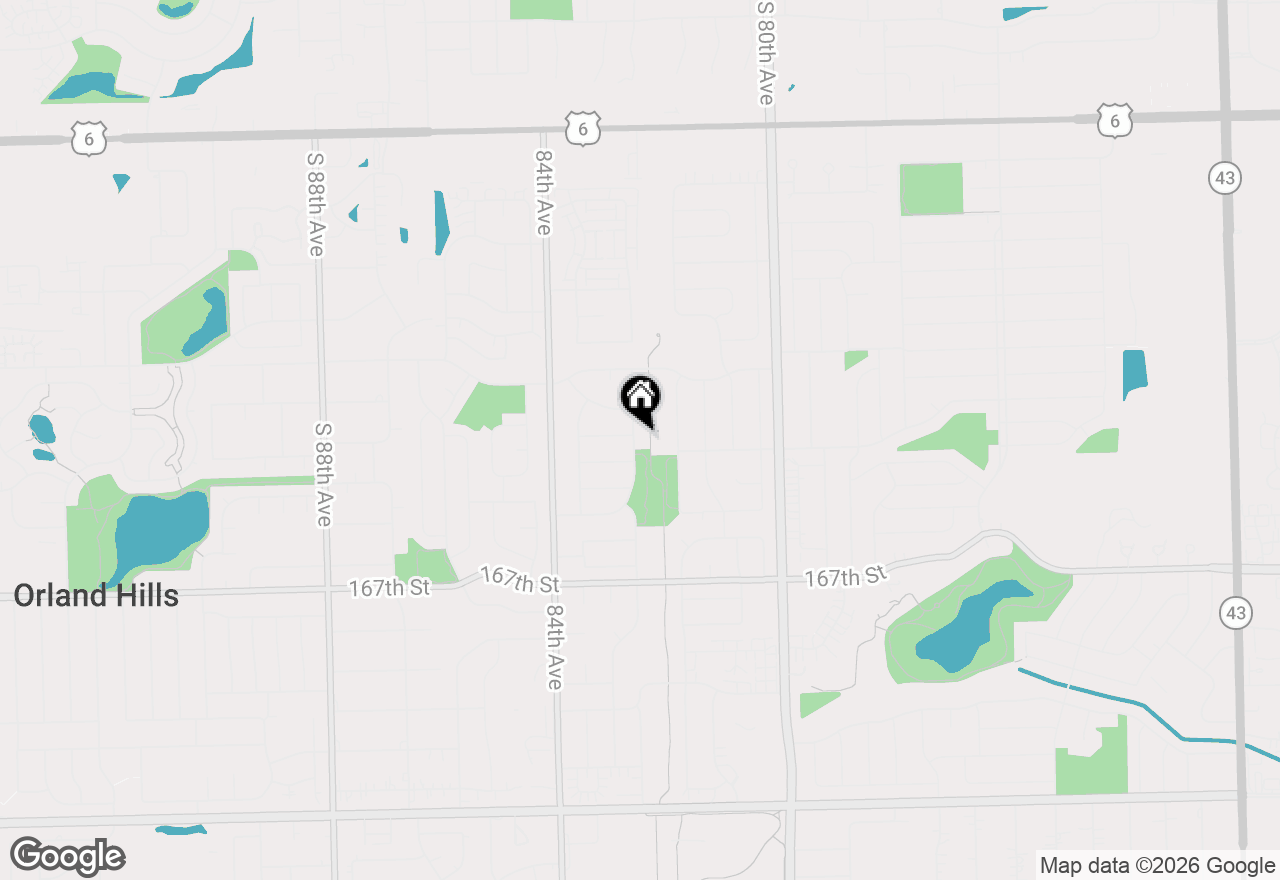 Map of 16401 Tanbark Drive, Tinley Park, IL 60477