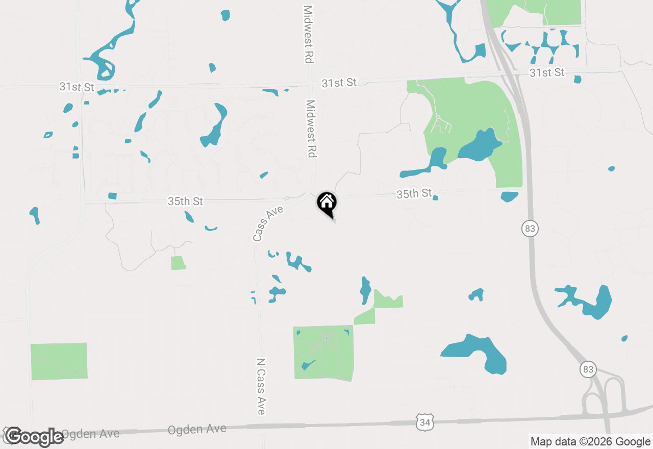 Map of 1 Willowcrest Drive, Oak Brook, IL 60523