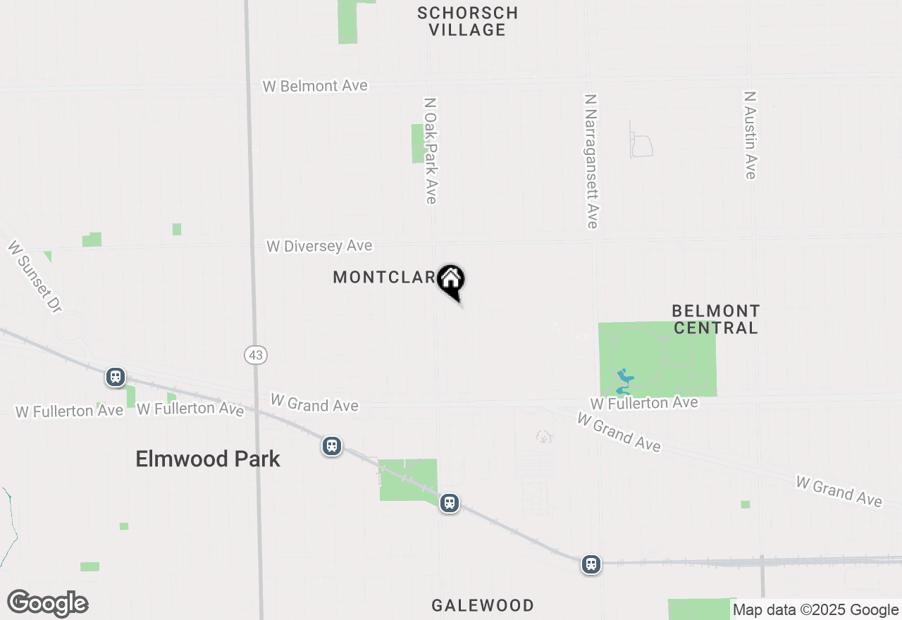 Map of 2620 N Rutherford Avenue, Chicago, IL 60707