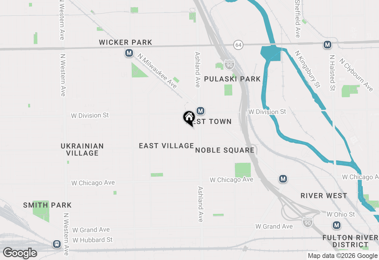 Map of 1064 N Marshfield Avenue #2, Chicago, IL 60622