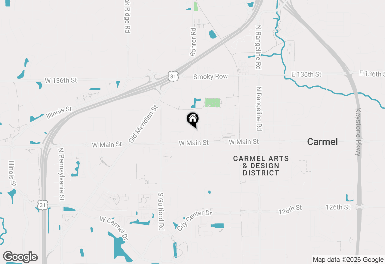 Map of 44 Rogers Road, Carmel, IN 46032