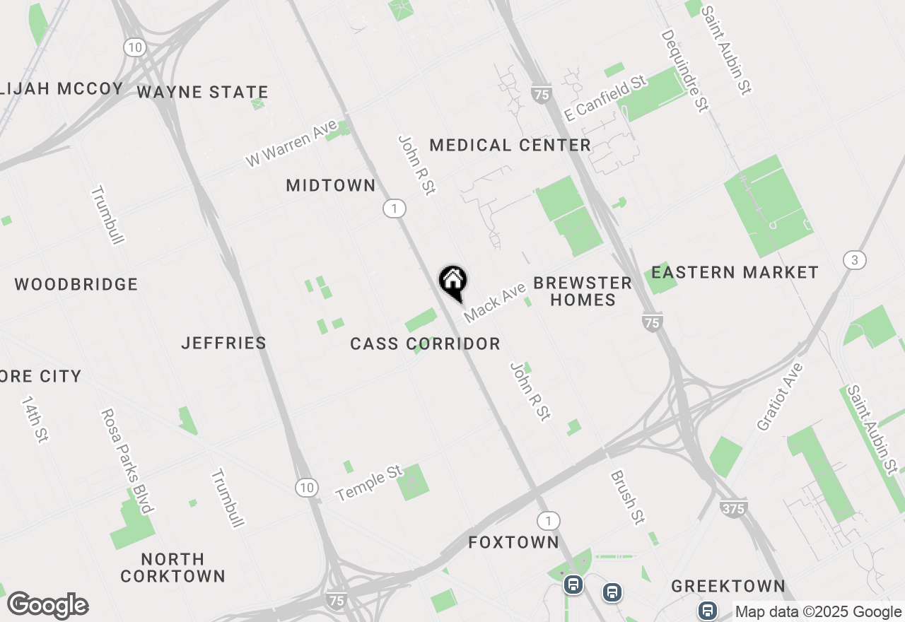 Map of 3670 Woodward Avenue #414, Detroit, MI 48201