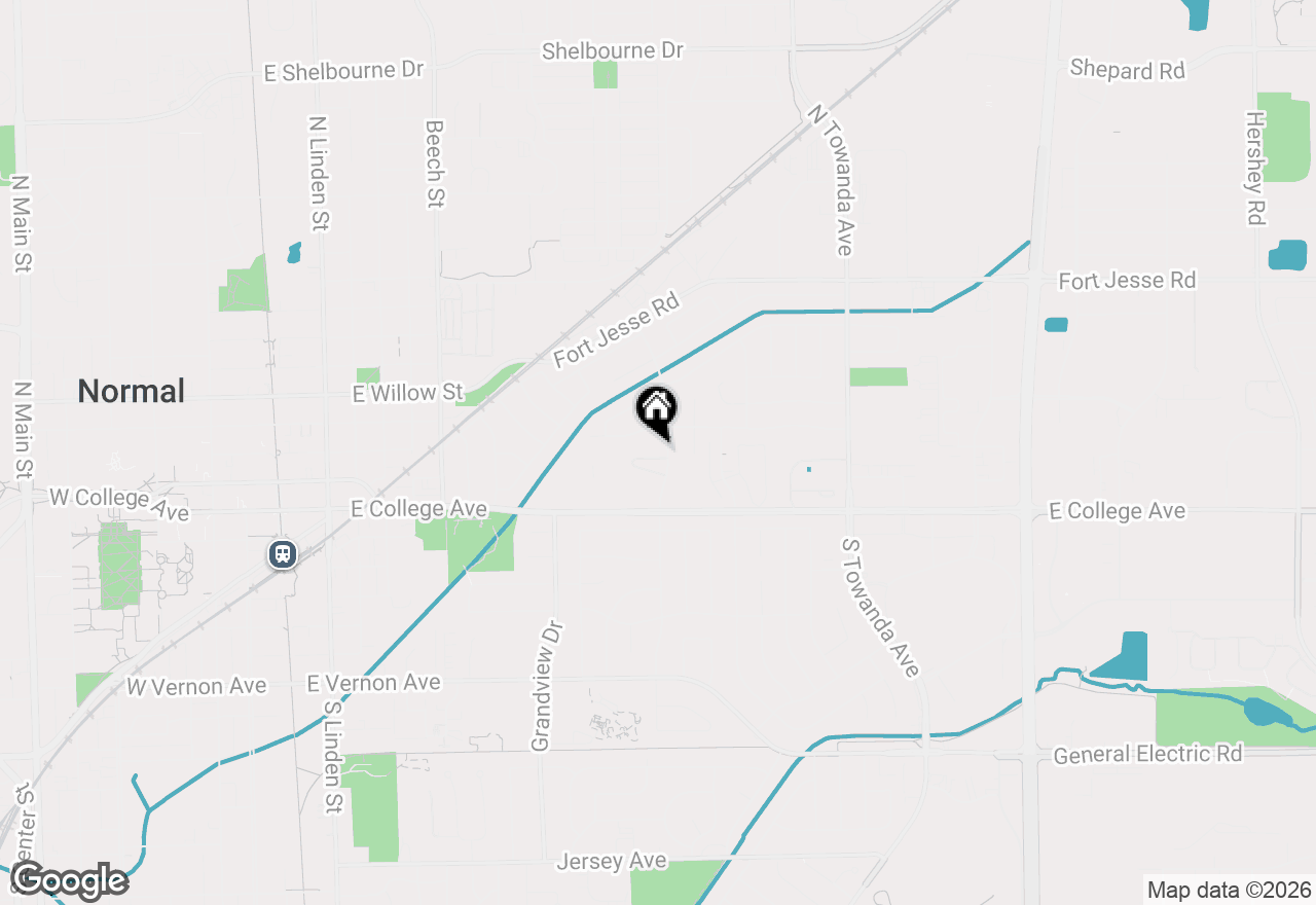 Map of 107 N Blair Drive #3, Normal, IL 61761