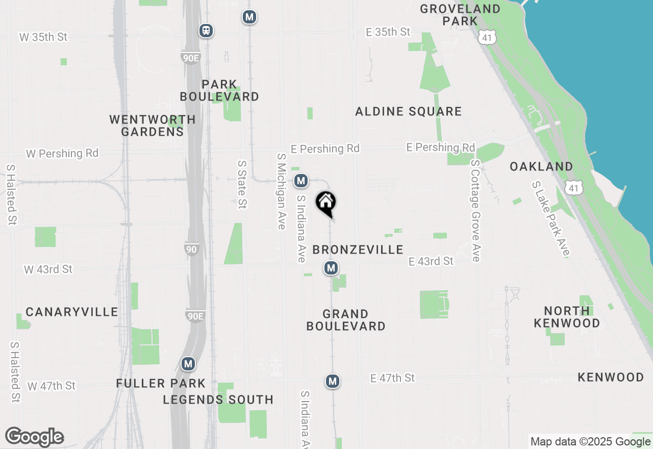 Map of 4137 S Prairie Avenue #1S, Chicago, IL 60653