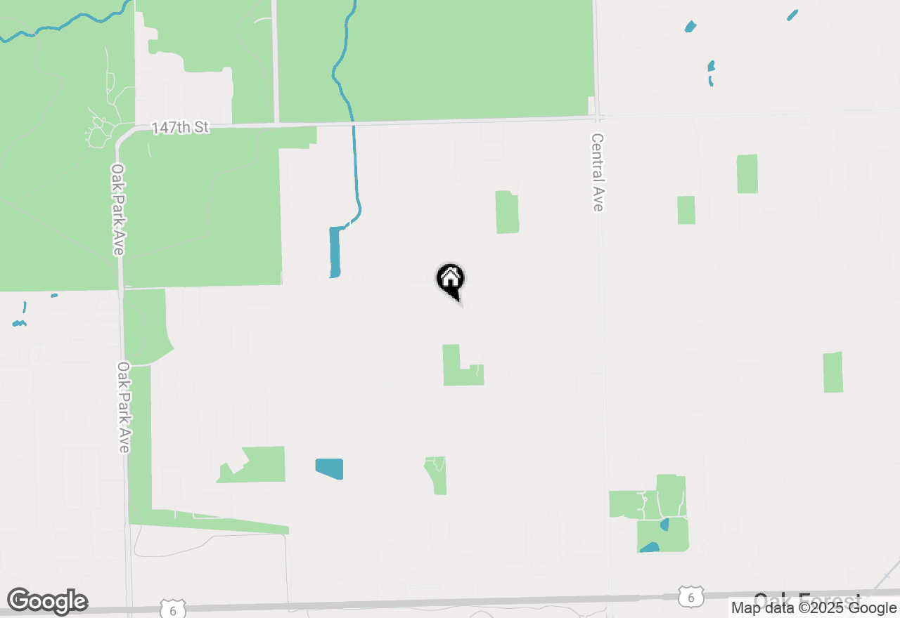 Map of 15147 Hillside Avenue, Oak Forest, IL 60452