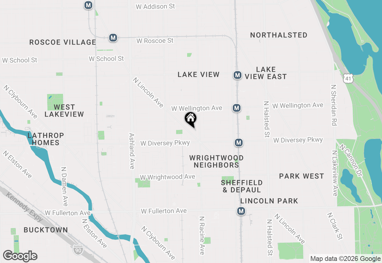 Map of 2849 N Lincoln Avenue #2N, Chicago, IL 60657