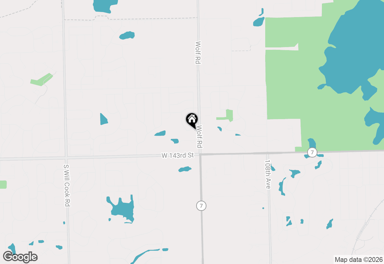 Map of 14143 Norwich Lane, Orland Park, IL 60467