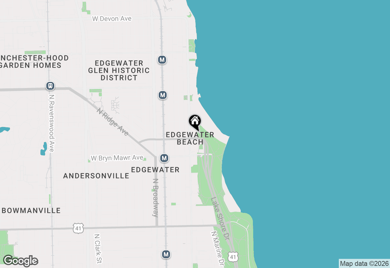 Map of 5701 N Sheridan Road #17B, Chicago, IL 60660