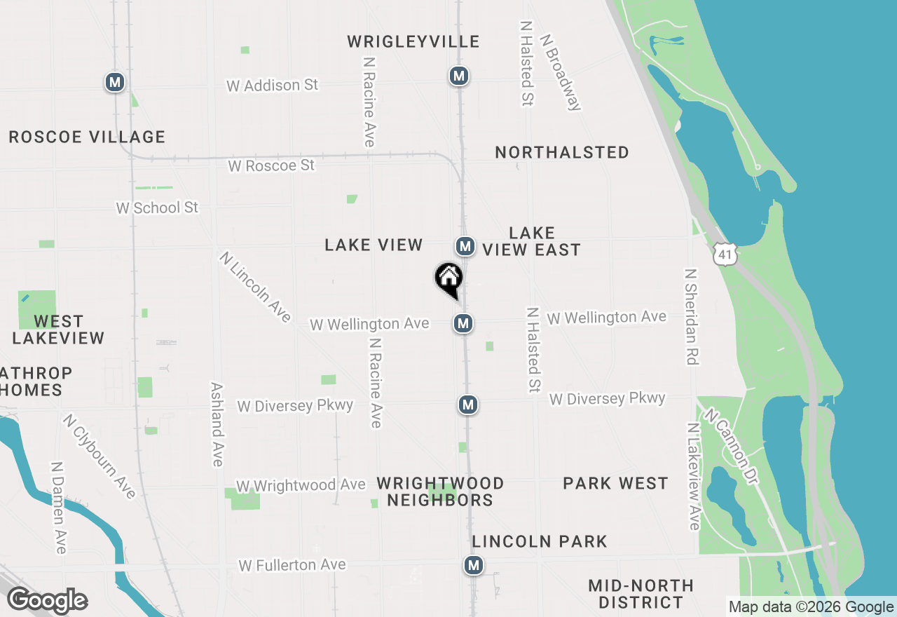 Map of 3020 N Sheffield Avenue #3N, Chicago, IL 60657