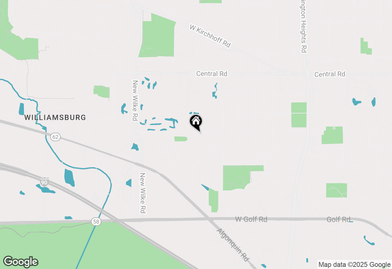 Map of 1107 W White Oak Street, Arlington Heights, IL 60005