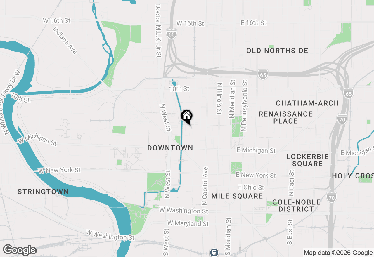 Map of 663 Ellsworth Street, Indianapolis, IN 46202