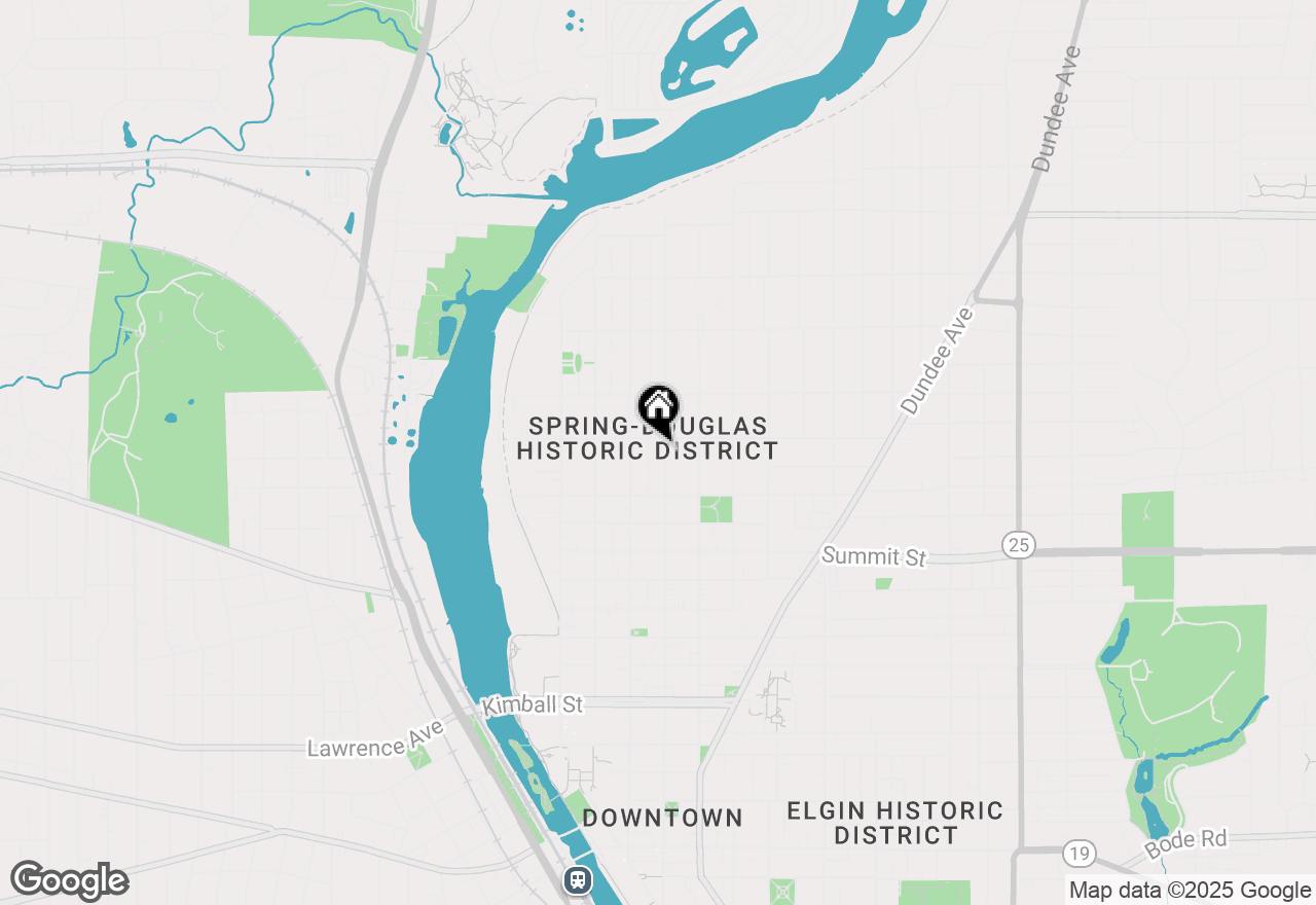Map of 638 N Spring Street, Elgin, IL 60120