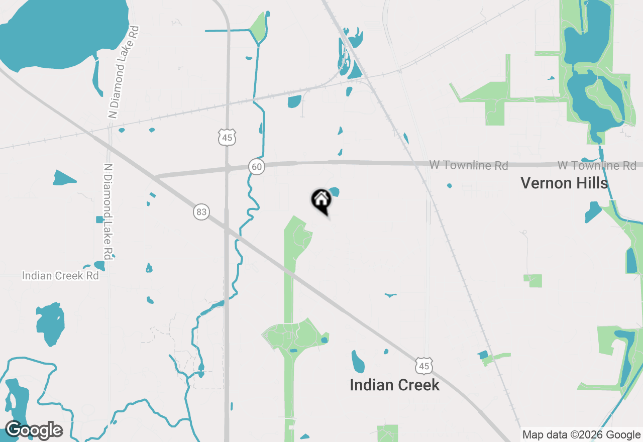 Map of 622 Grosse Pointe Circle, Vernon Hills, IL 60061