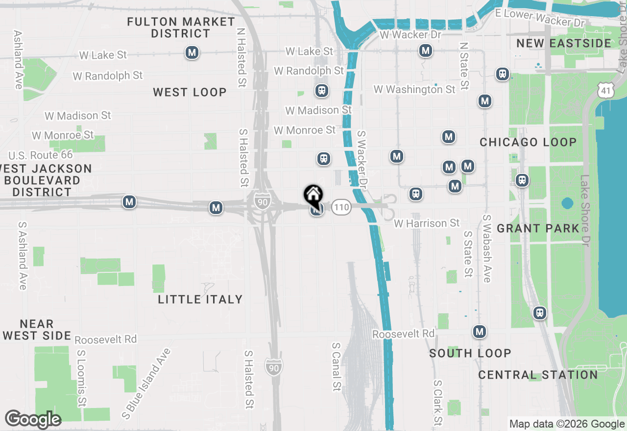 Map of 500 S Clinton Street #642, Chicago, IL 60607