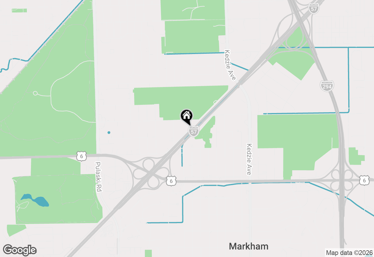 Map of 15516 Frontage Road, Markham, IL 60428