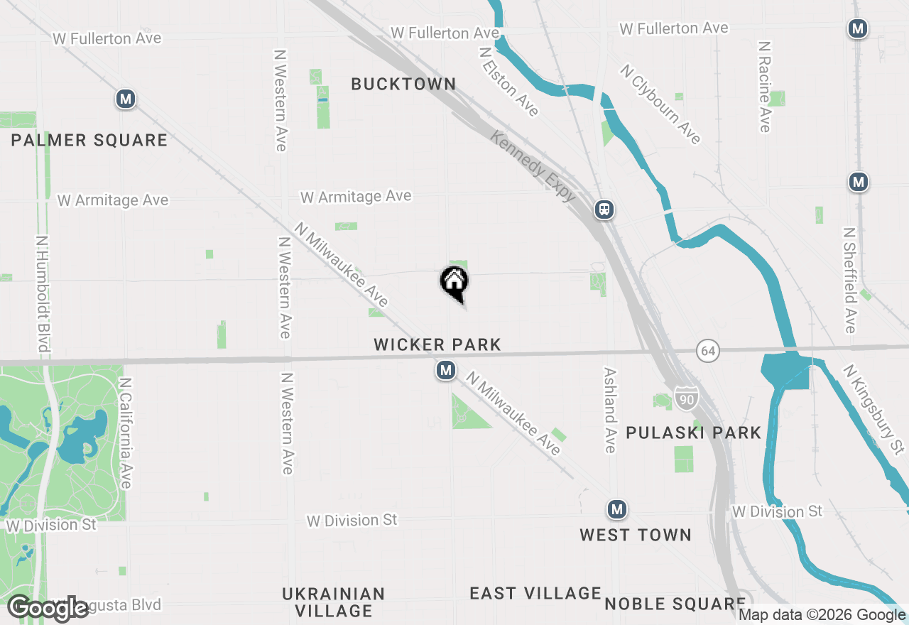 Map of 1701 N Damen Avenue #101, Chicago, IL 60647