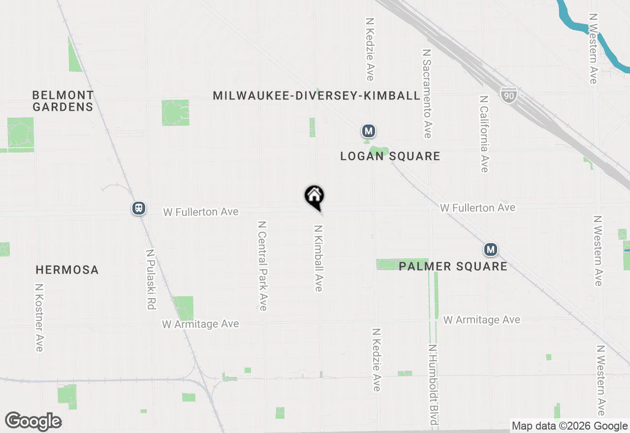 Map of 2342 N Kimball Avenue #2, Chicago, IL 60647