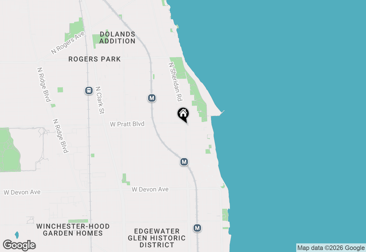 Map of 6758 N Sheridan Avenue #333, Chicago, IL 60626