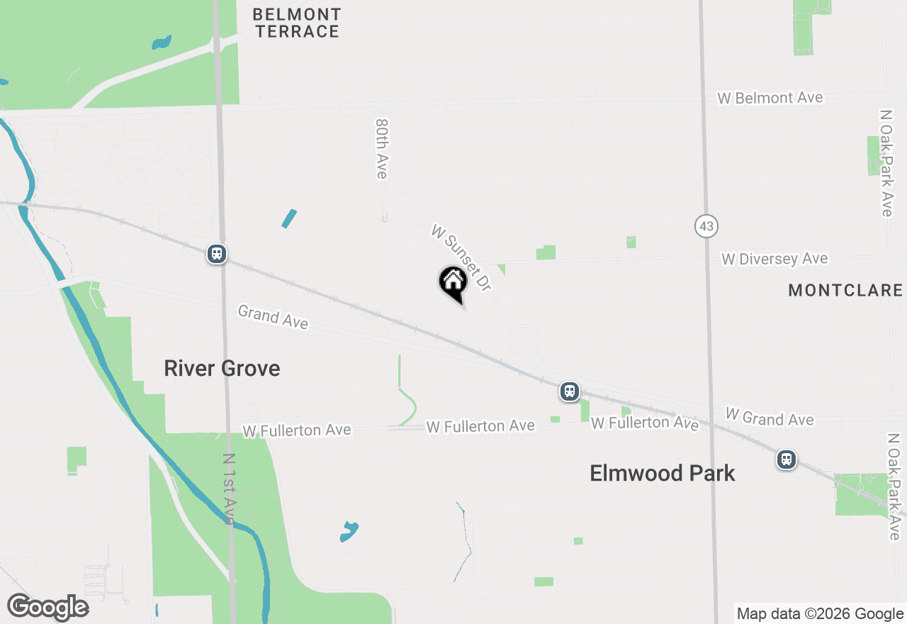 Map of 2637 N 78th Court, Elmwood Park, IL 60707