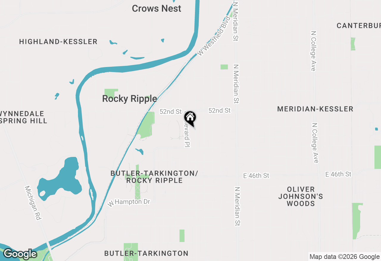 Map of 5035 Boulevard Place, Indianapolis, IN 46208