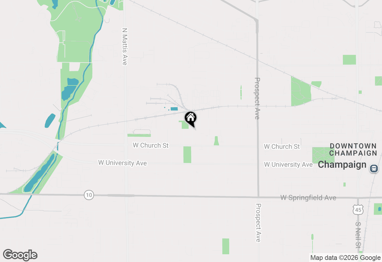 Map of 407 N Russell Street, Champaign, IL 61821