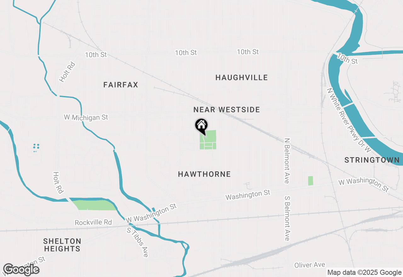 Map of 336 Evans Street, Indianapolis, IN 46222