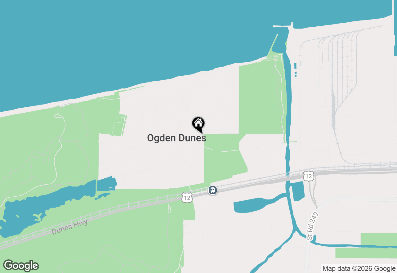 Map of 105 Ogden Road, Ogden Dunes, IN 46368