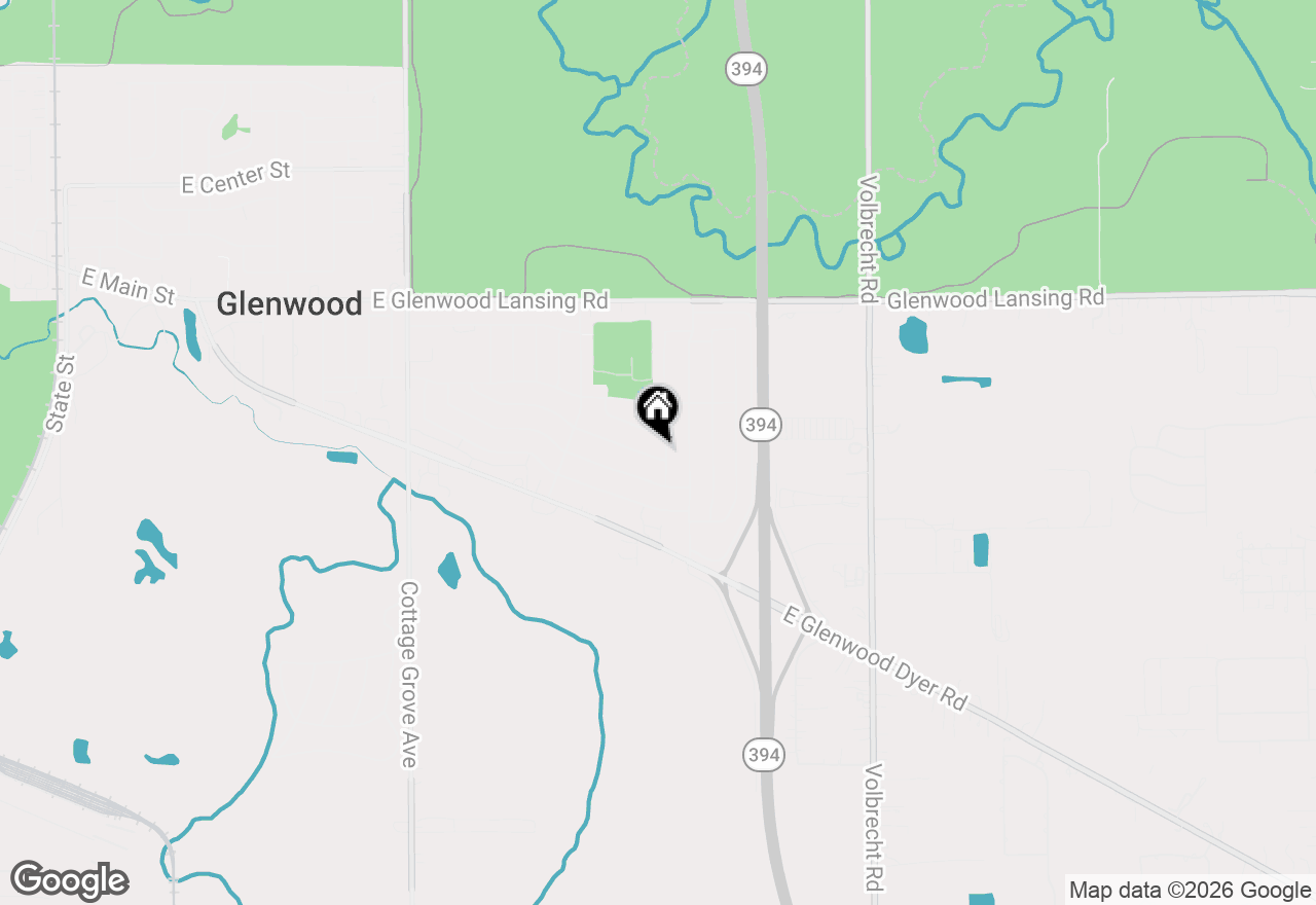 Map of 1018 E 193rd Street, Glenwood, IL 60425