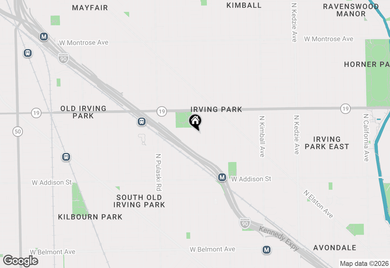 Map of 3839 N Hamlin Avenue #1, Chicago, IL 60618