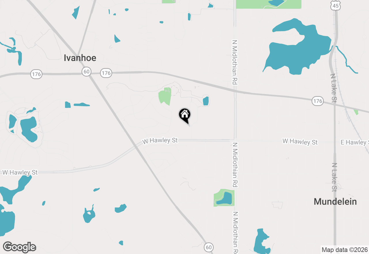 Map of 1615 Woodcrest Circle, Mundelein, IL 60060