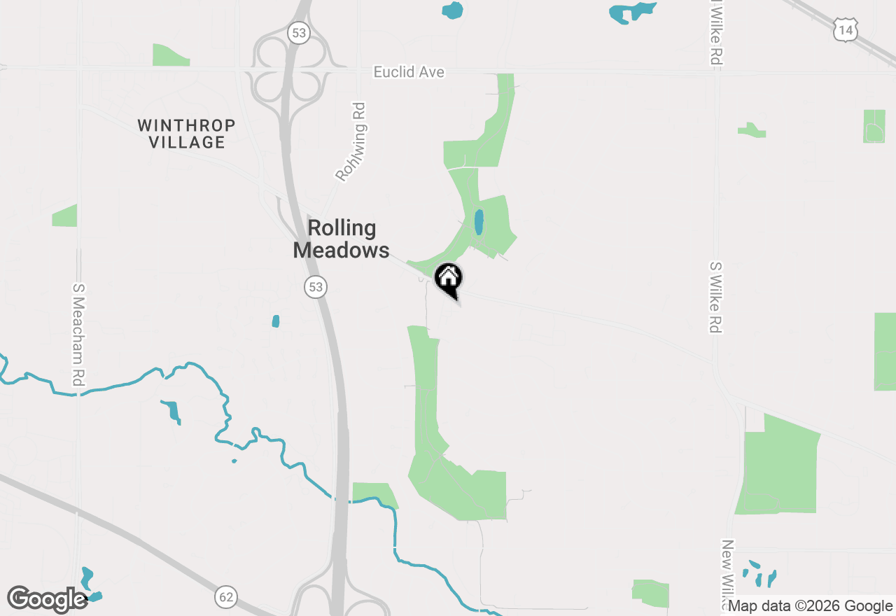 Map of 303 Lexington Lane, Rolling Meadows, IL 60008