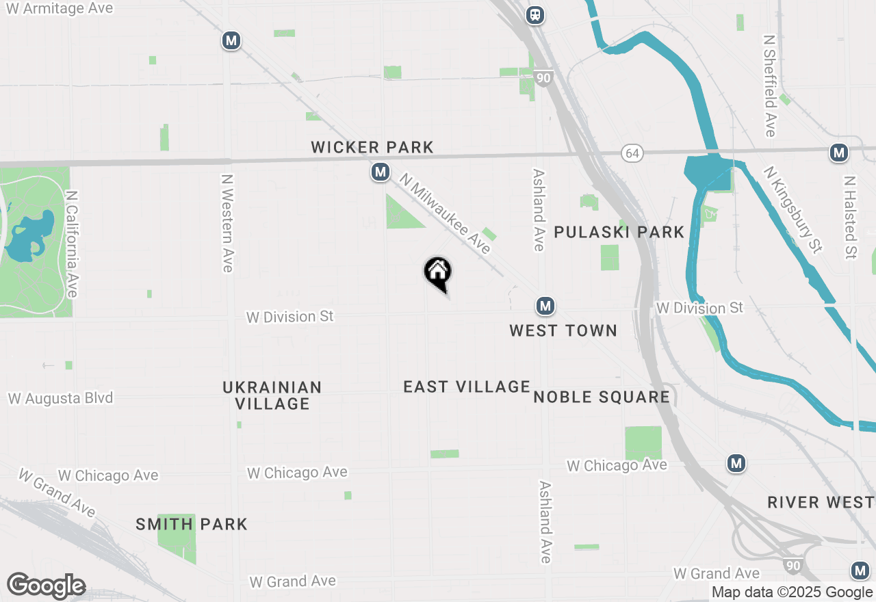 Map of 1214 N Marion Court #A, Chicago, IL 60622