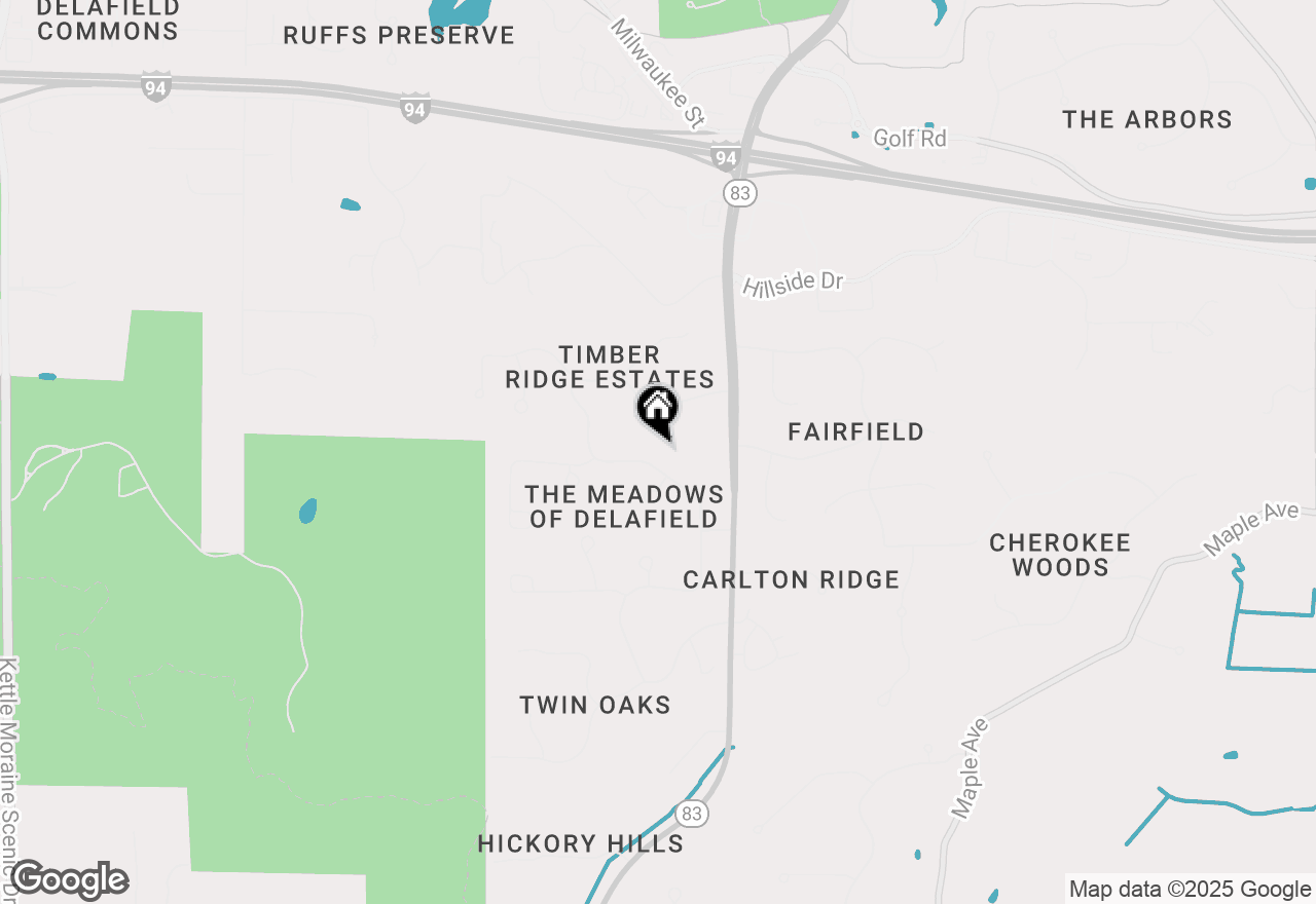 Map of N9W31646 Huckleberry Way N, Delafield, WI 53018