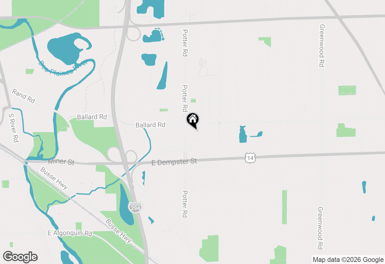 Map of 9374 Landings Street #402, Des Plaines, IL 60016