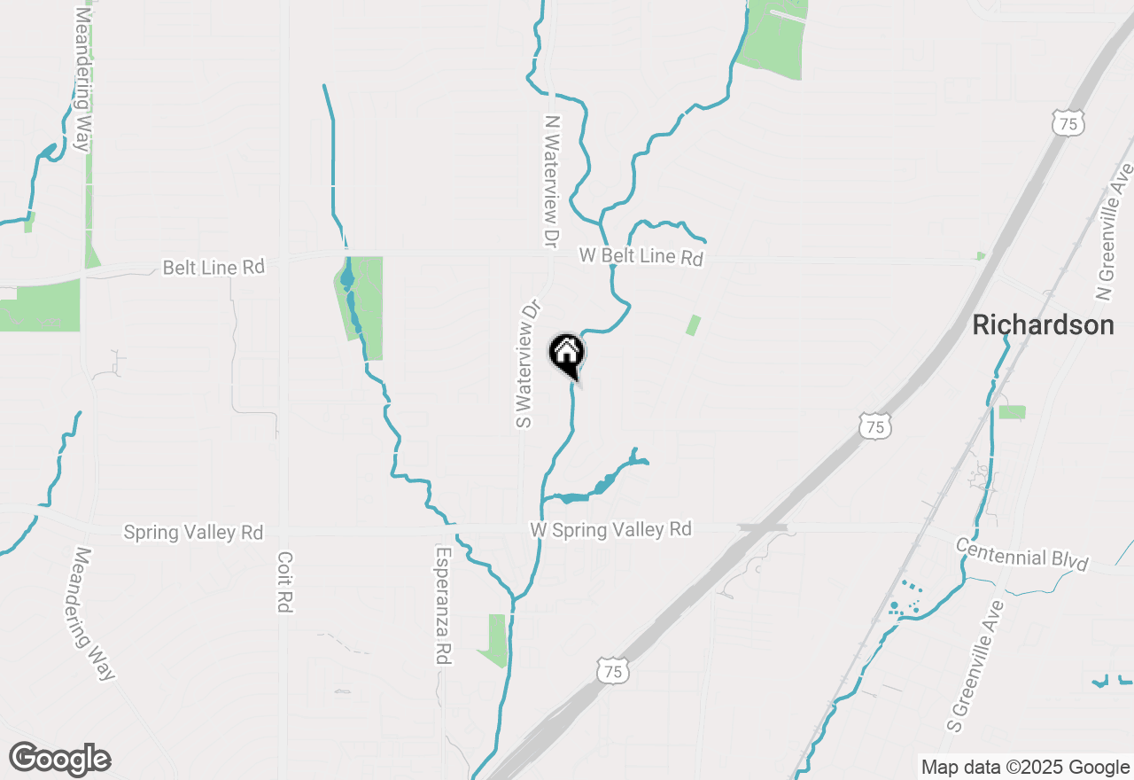 Map of 607 Shadywood Lane, Richardson, TX 75080