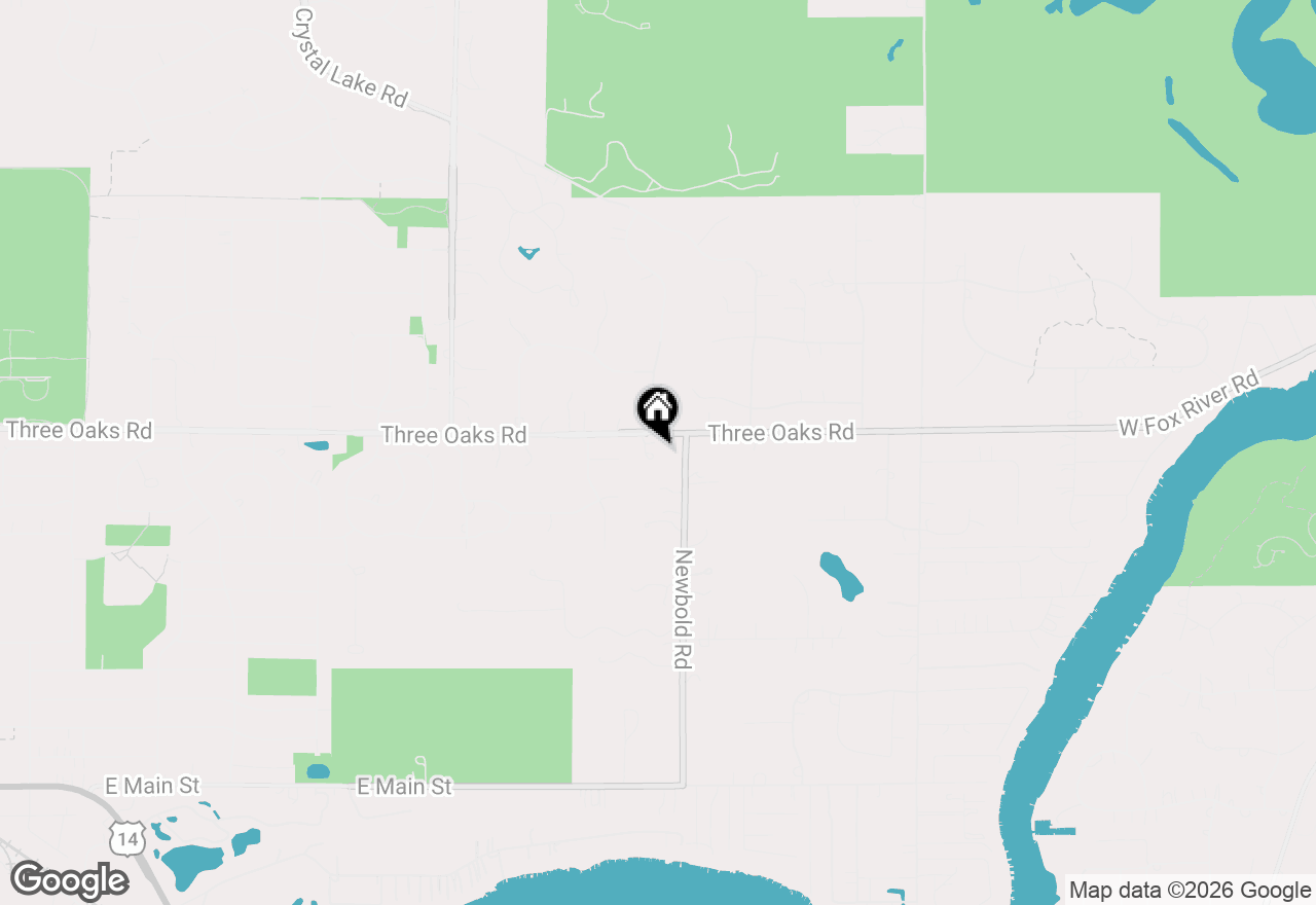 Map of 613 3 Oaks Road, Cary, IL 60013