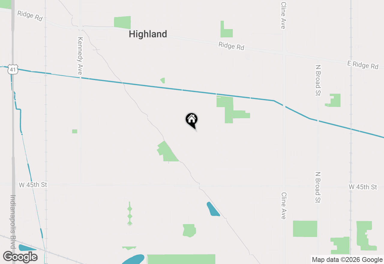 Map of 3429 42nd Street, Highland, IN 46322