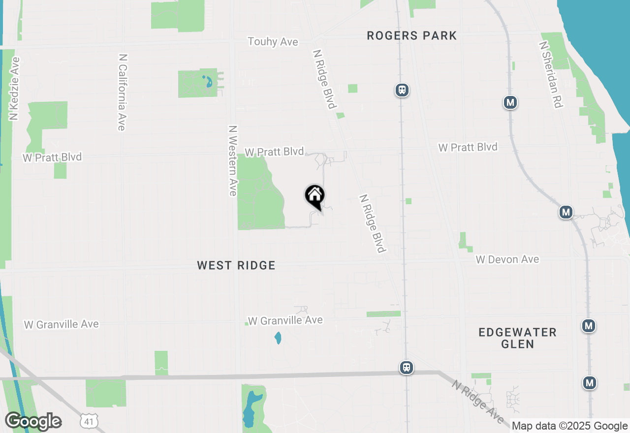 Map of 6542 N Hoyne Avenue #2N, Chicago, IL 60645