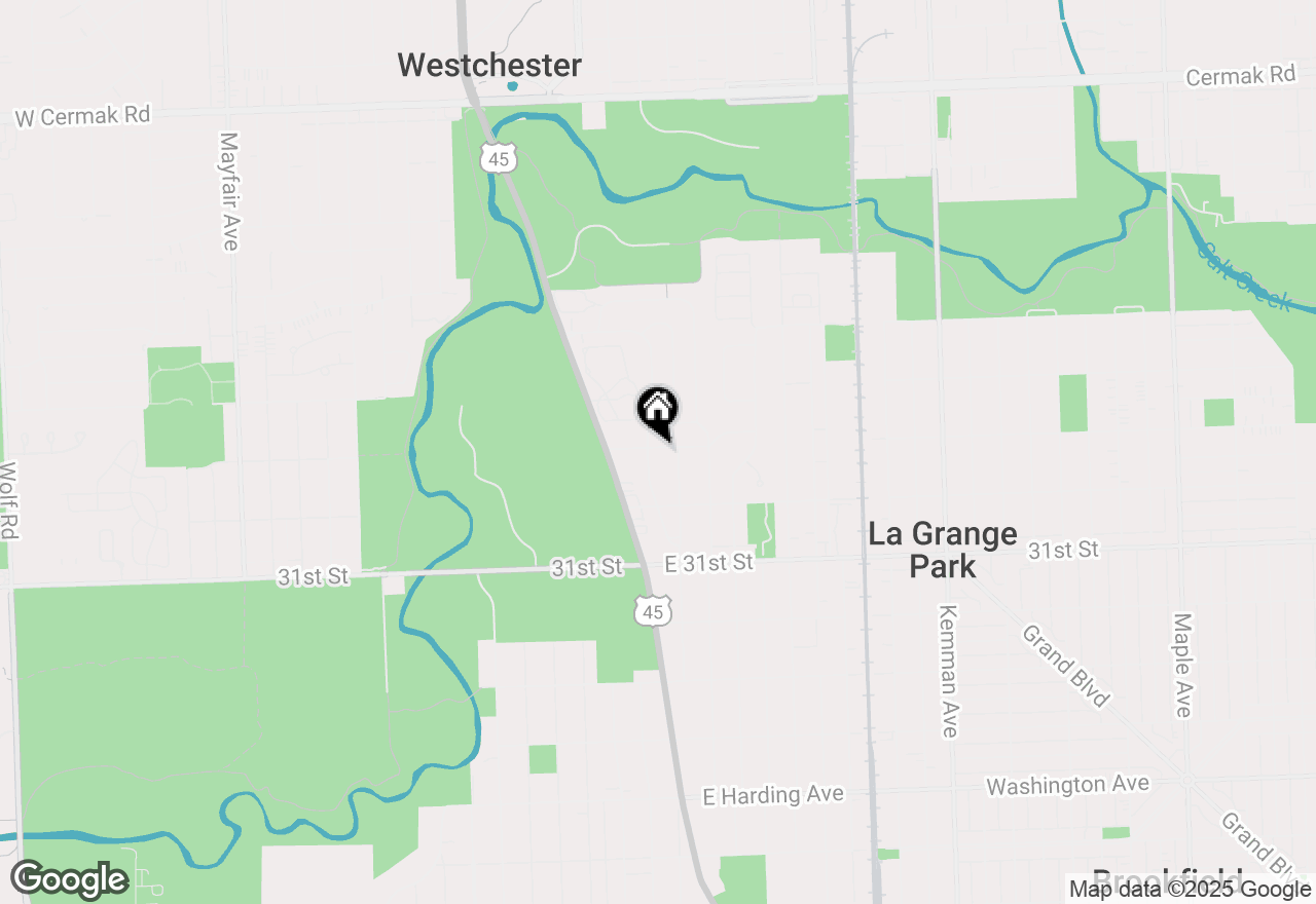 Map of 1241 Woodside Road, La Grange Park, IL 60526