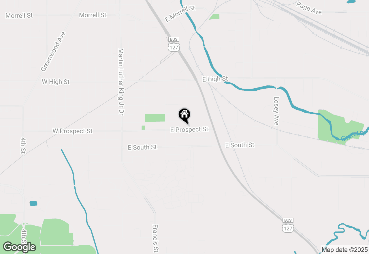 Map of 336 E Prospect Street, Jackson, MI 49203