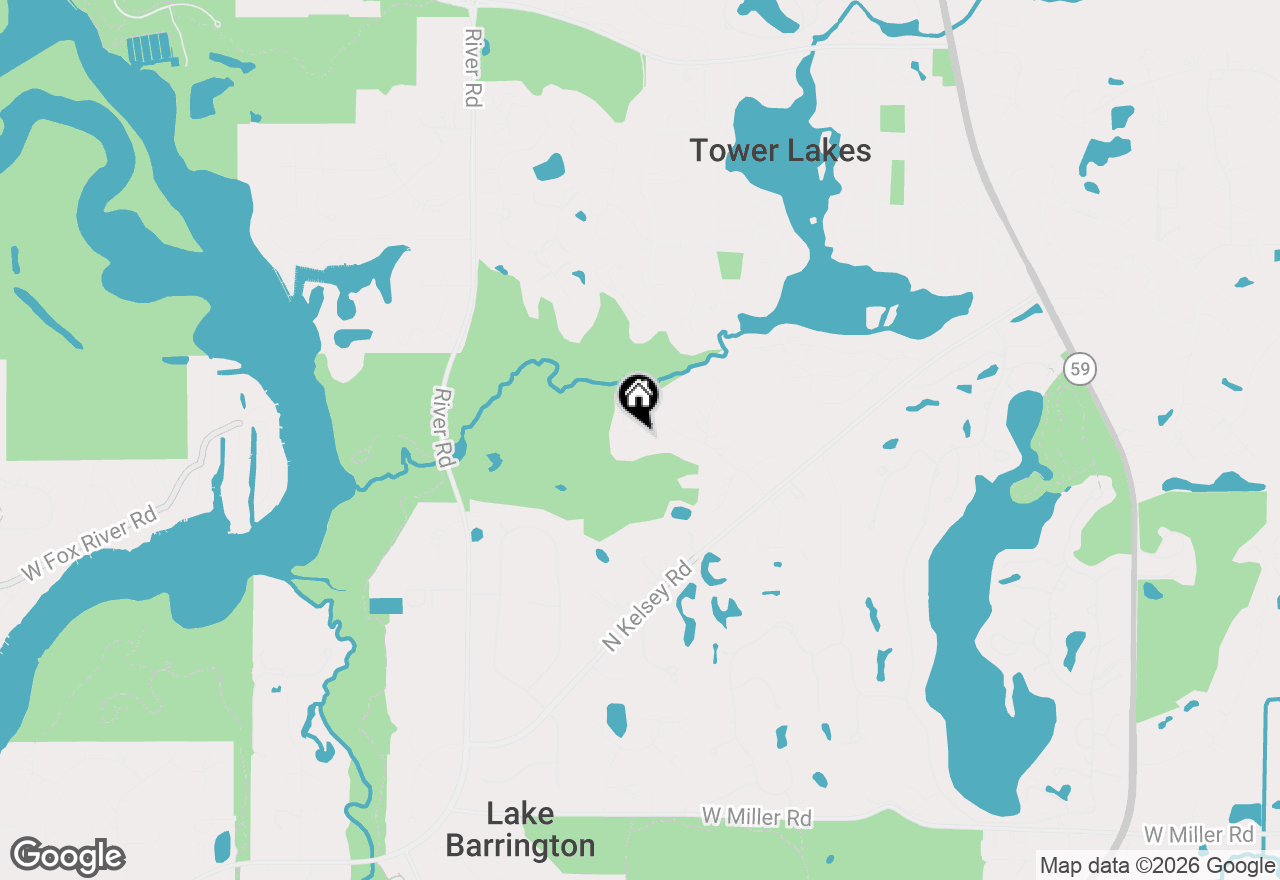 Map of 27137 W Fenview Drive, Tower Lakes, IL 60010