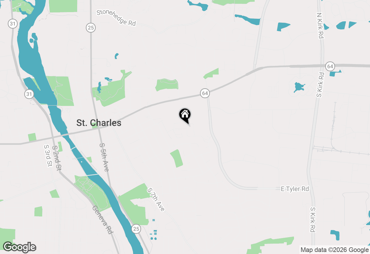 Map of 495 Cora Lane, St. Charles, IL 60174