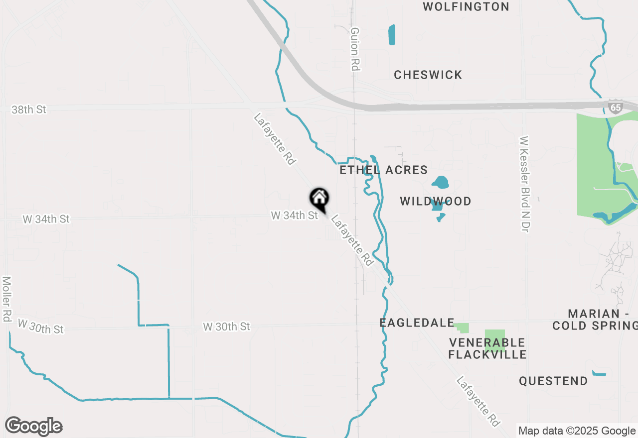 Map of 3821 W 34th Street, Indianapolis, IN 46222