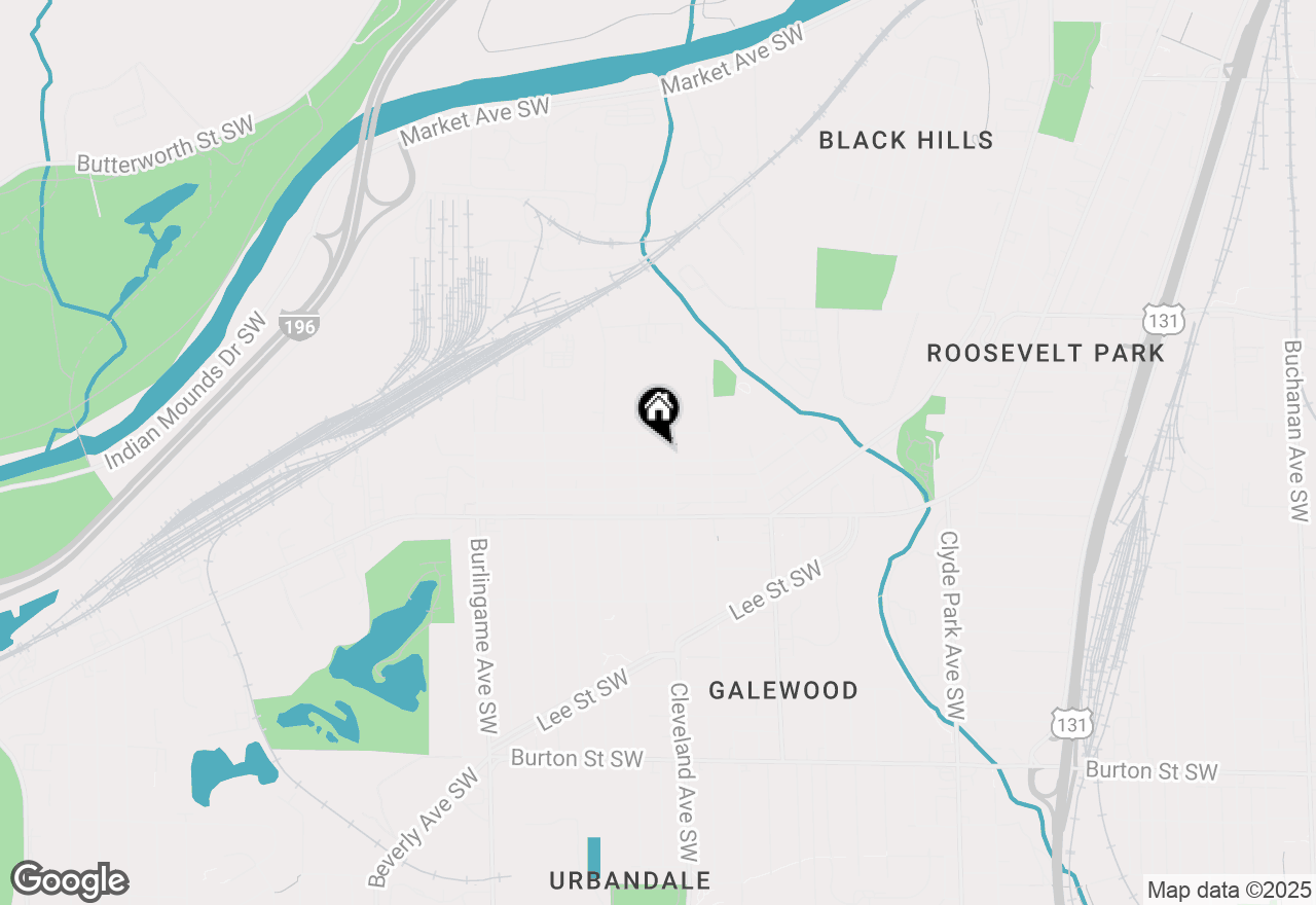 Map of 1255 Whiting Street Sw, Wyoming, MI 49509