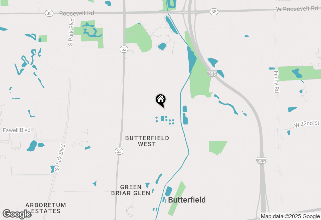 Map of 21W534 Bemis Road, Glen Ellyn, IL 60137