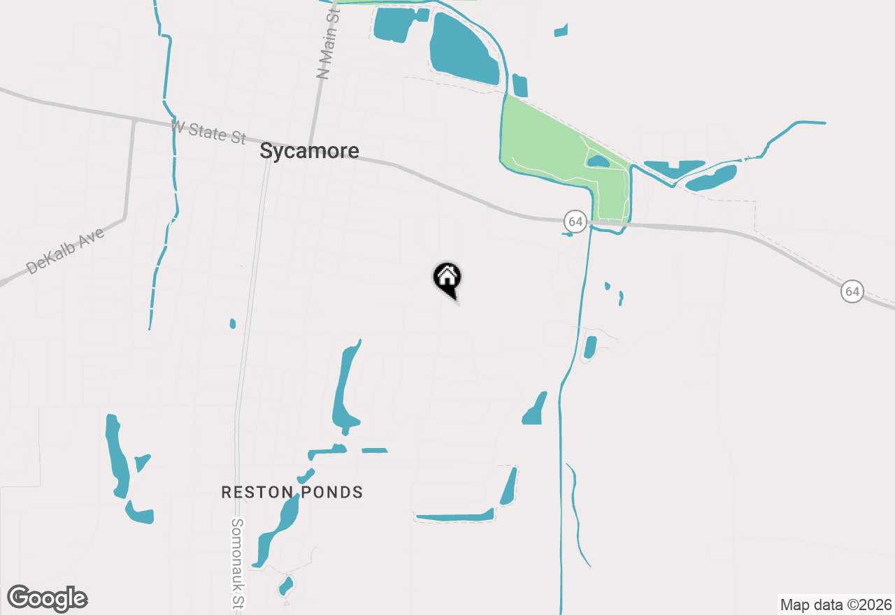 Map of 524 Parkside Drive, Sycamore, IL 60178