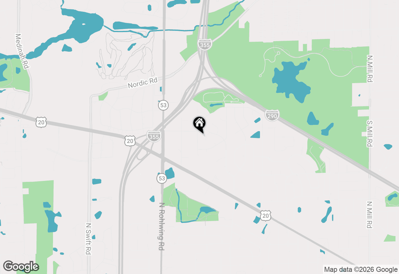 Map of 1281 Scarlet Drive, Addison, IL 60101